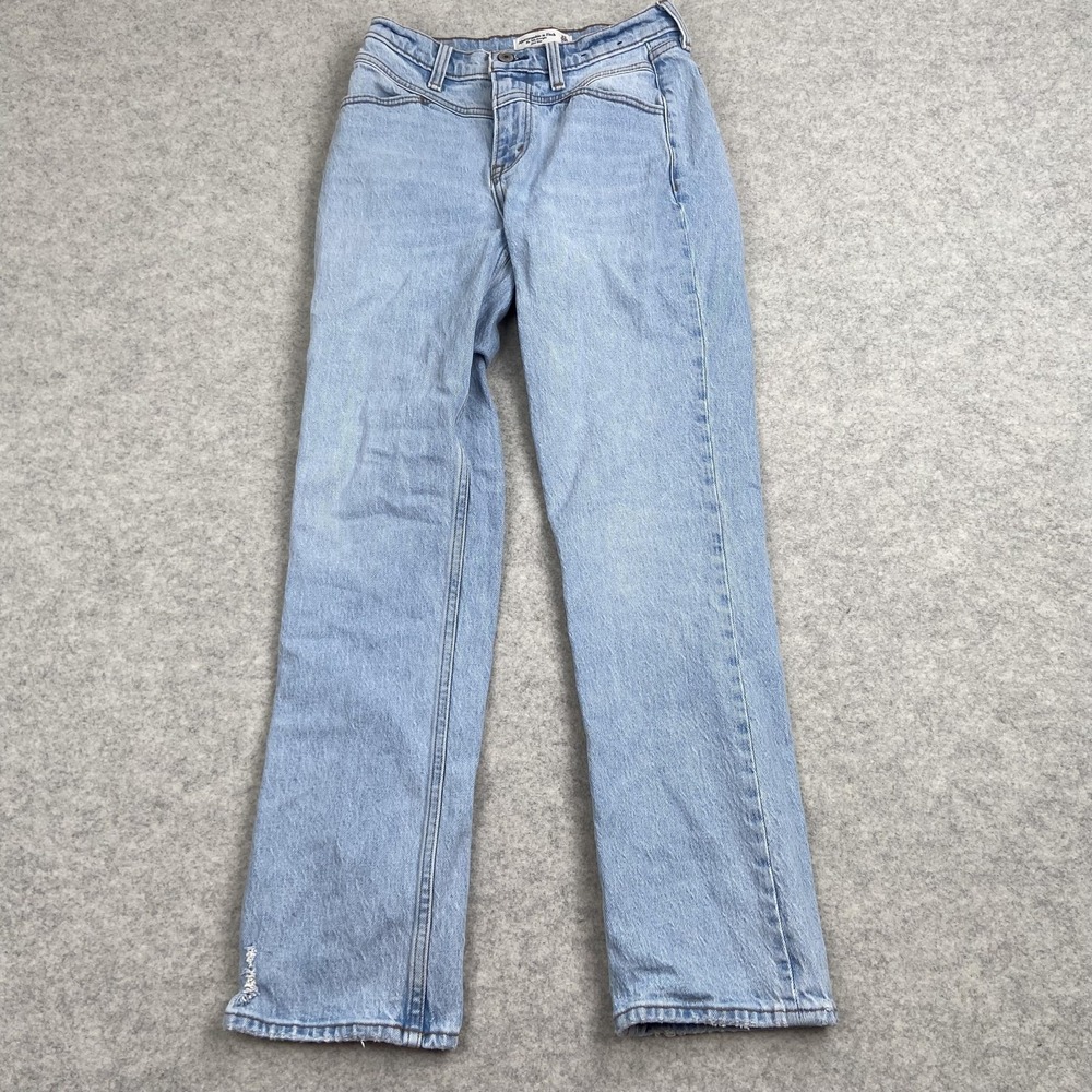 Abercrombie & Fitch 90s Straight Jeans Womens 23 (24x27) Curve Love Mid Rise